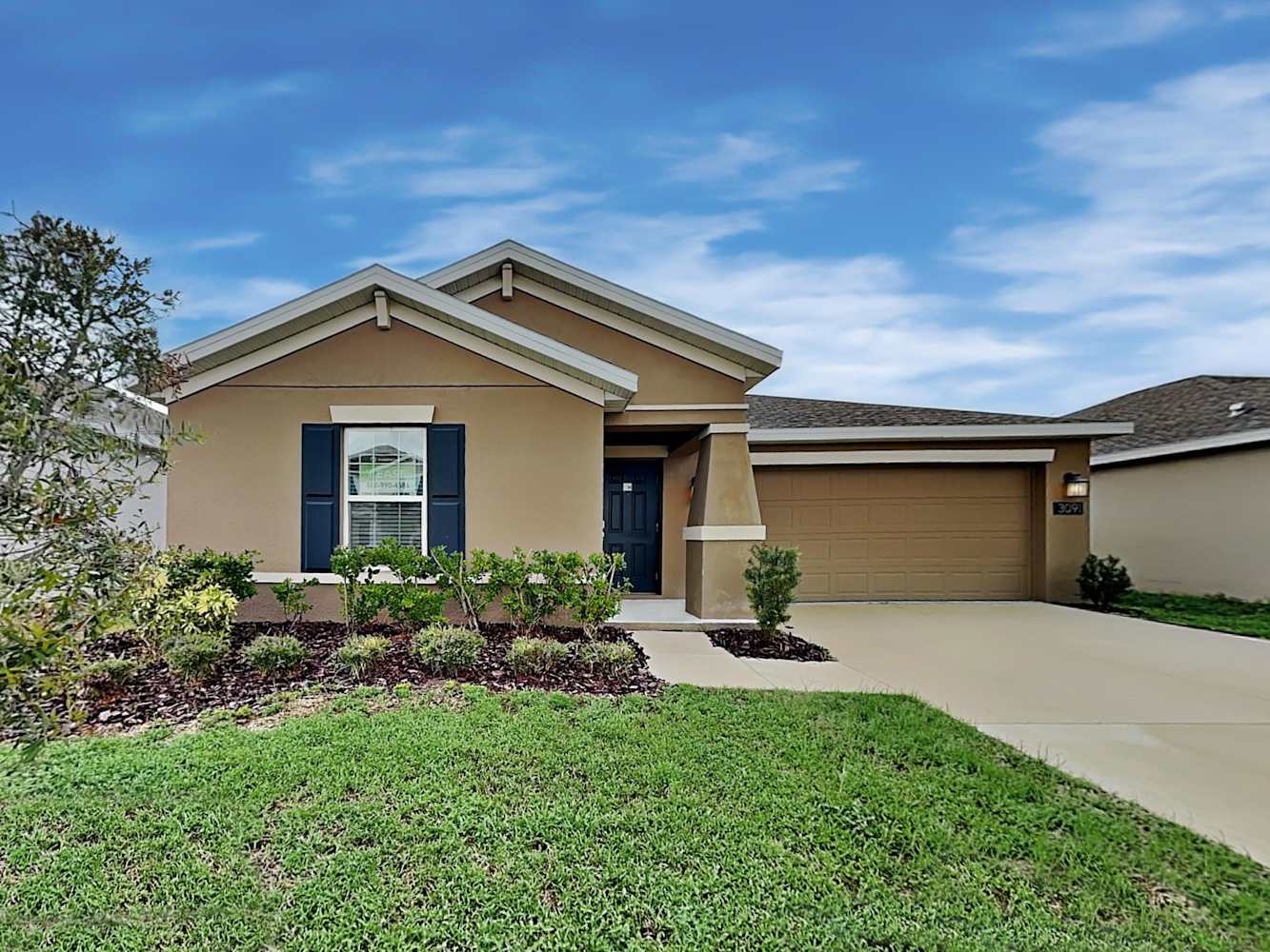 Attached 2-car garage