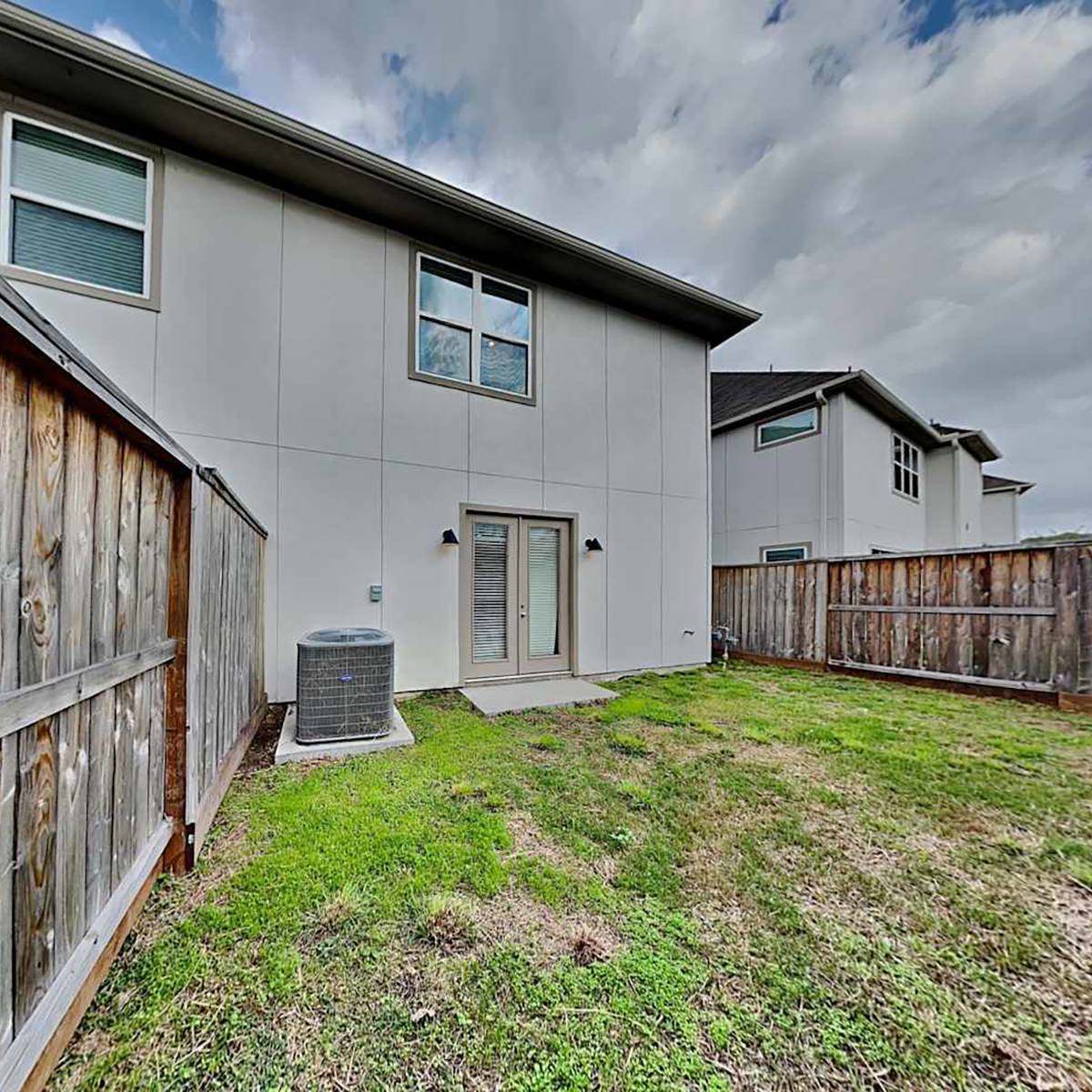 Fenced yard