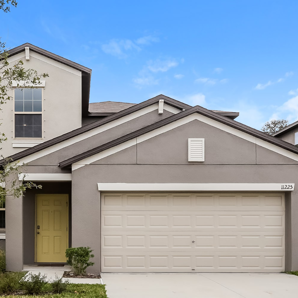 Attached 2-car garage