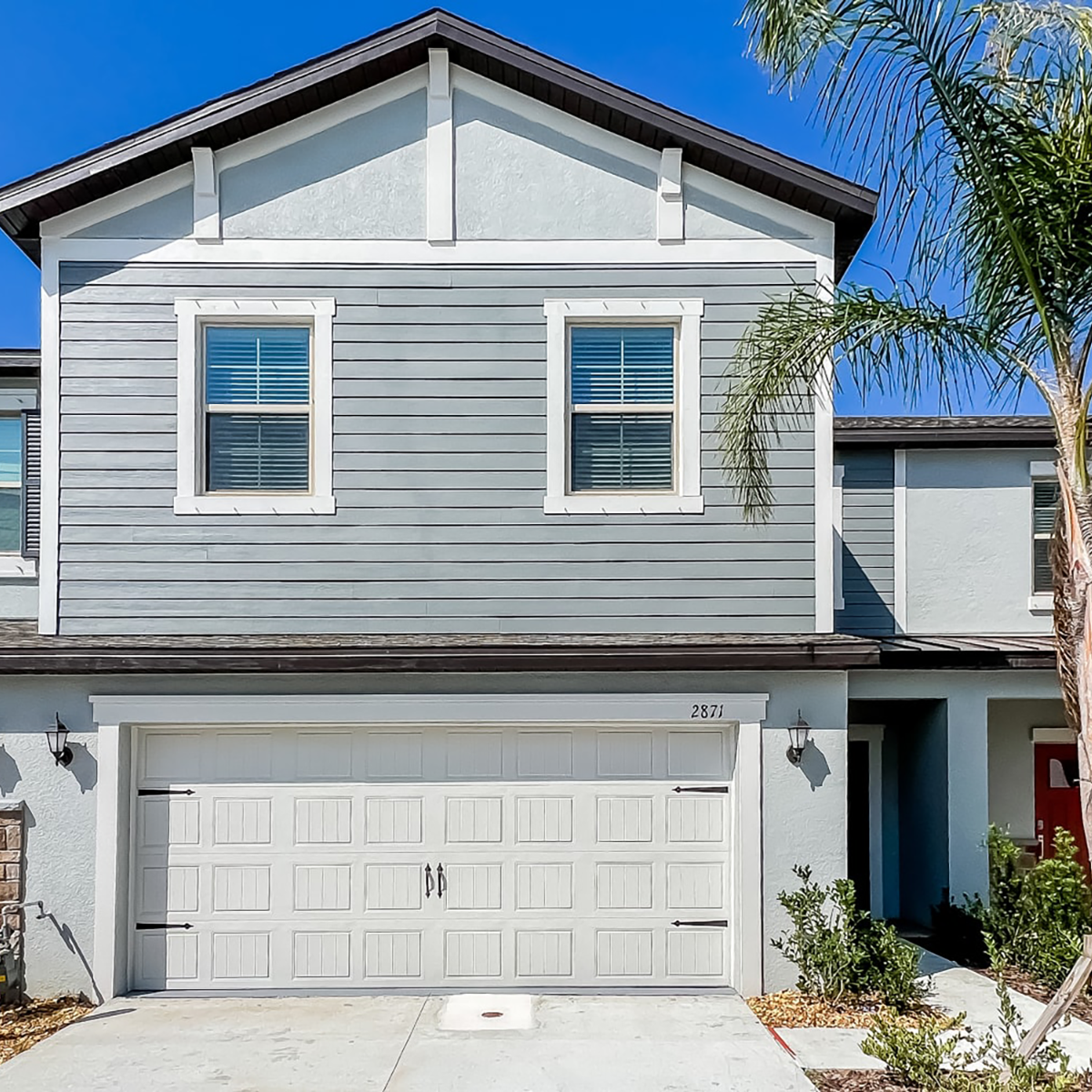 Attached 2-car garage