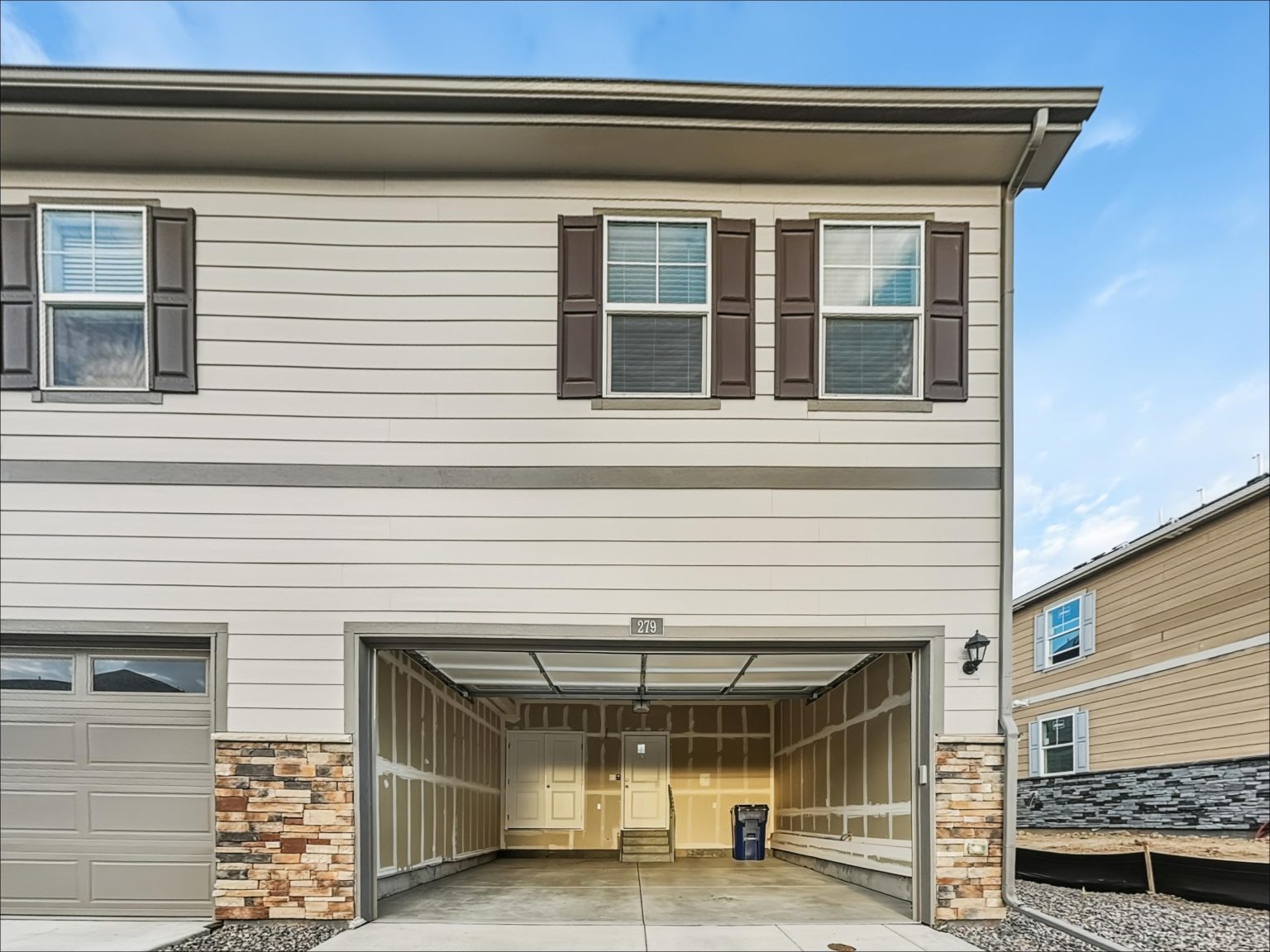 Attached 2-car garage